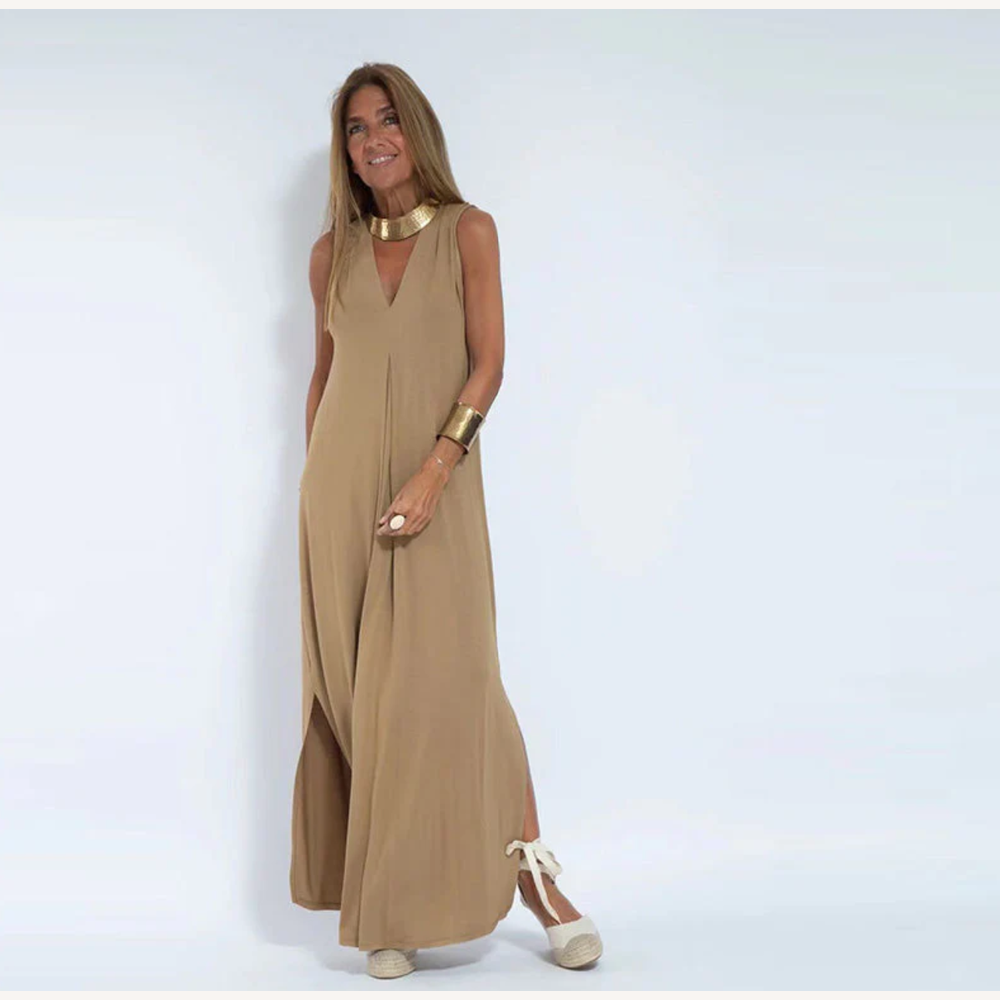 Variant image for Robe Longue Femme Amincissante en Tissu Galbant – Élégance et Confort pour Toutes les Occasions-19