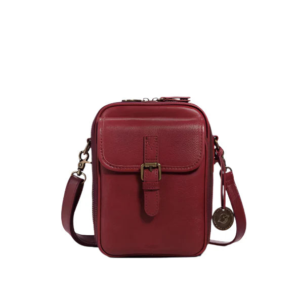 Sac d'épaule en cuir pleine fleur pour femme avec portefeuille intégré – Compact et pratique, idéal pour les sorties quotidiennes