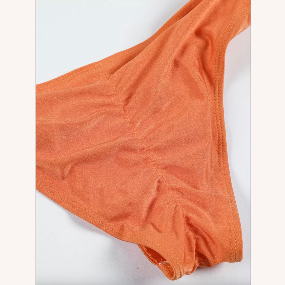Bikini à nouer en dentelle uni pour femme – Maillot de bain élégant et confortable pour la plage