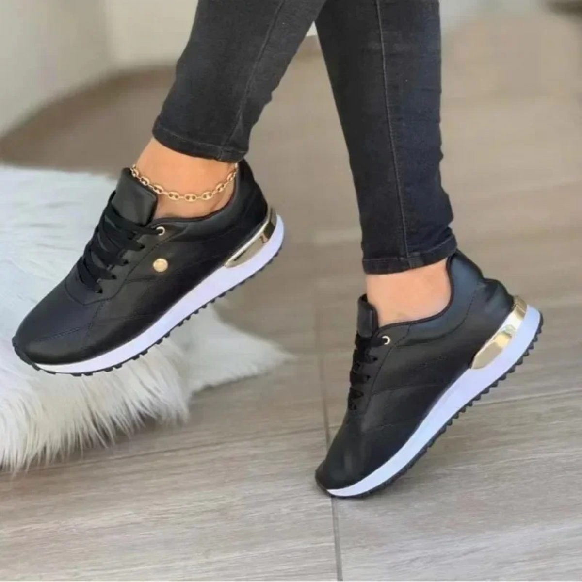 Baskets en cuir respirant pour femmes – Élégantes et polyvalentes pour un confort quotidien