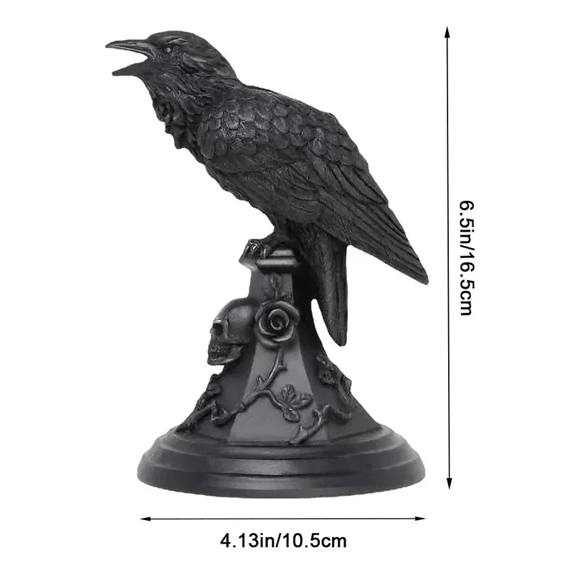 Bizarre Owl Candle Holder | Hand-Painted Gothic Resin Decor