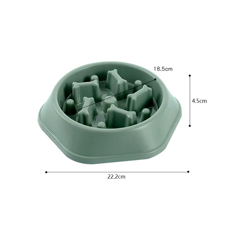 Bol anti-étouffement pour petits chiens en plastique PP – Distributeur de nourriture à alimentation lente