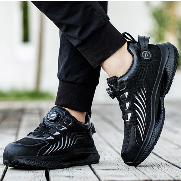 Lightweight Work Boots with Shock Protection and Non-Slip Sole – Breathable Safety Shoes for Men