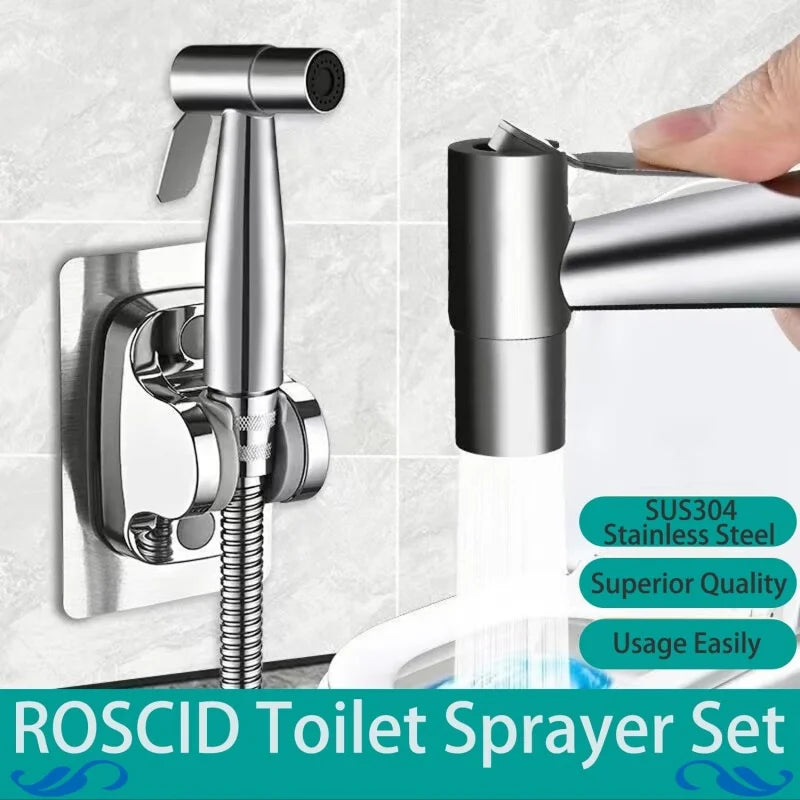 Kit de pulvérisateur de bidet aéré | Tuyau de 1,5 m, dérivateur de robinet à 3 voies