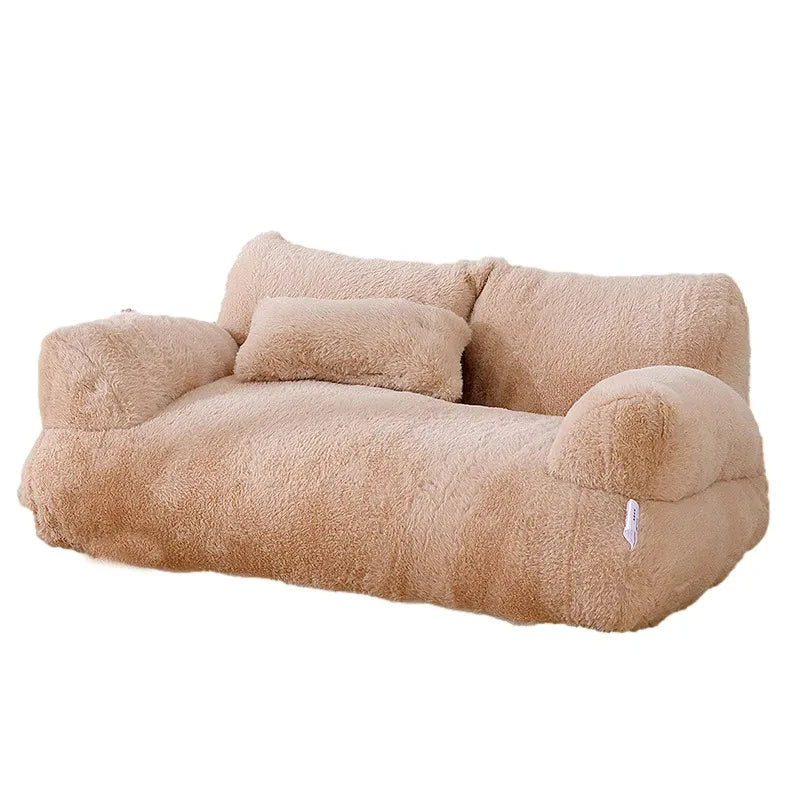 Canapé-lit douillet pour chats et chiens - Nid chaud en peluche pour petits et moyens animaux de compagnie