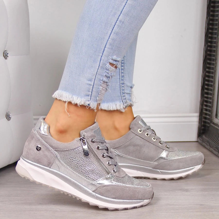 Chaussures confortables pour femmes avec semelle antidérapante et conception respirante - Idéales pour le travail et la marche