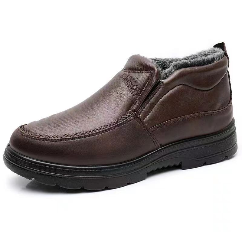 Chaussures étanches pour homme à enfiler avec doublure en polaire et semelle antidérapante – Confort et élégance