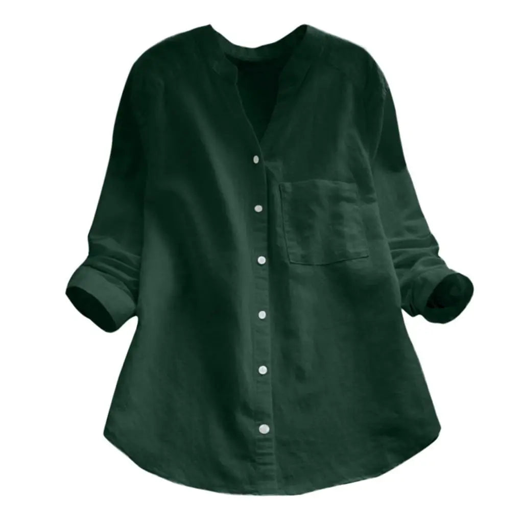 Cardigan long Cora | Coton et lin, col en V pour femmes
