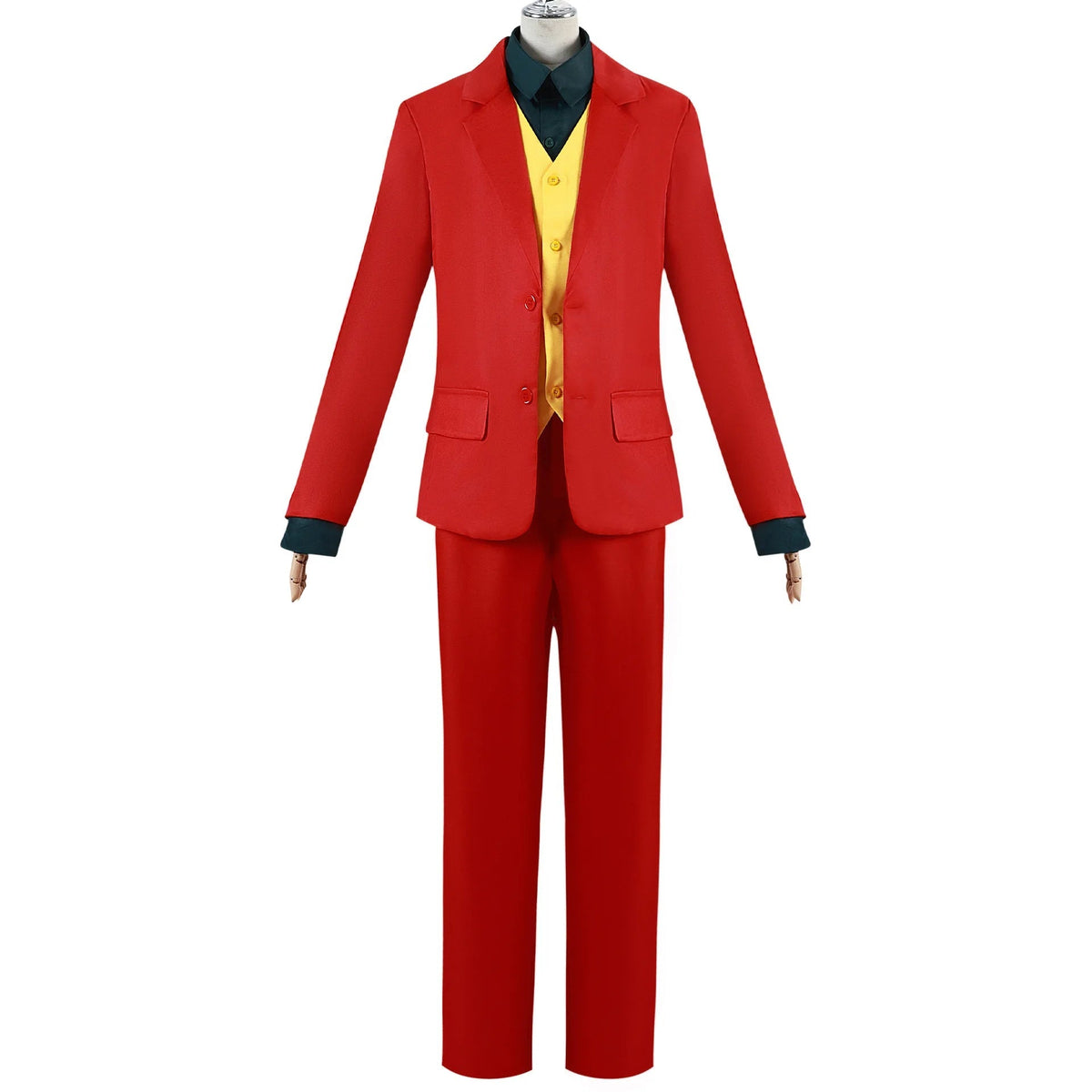 Costume de Joker Rouge pour Homme avec Veste, Gilet et Pantalon – Idéal pour Halloween 2025