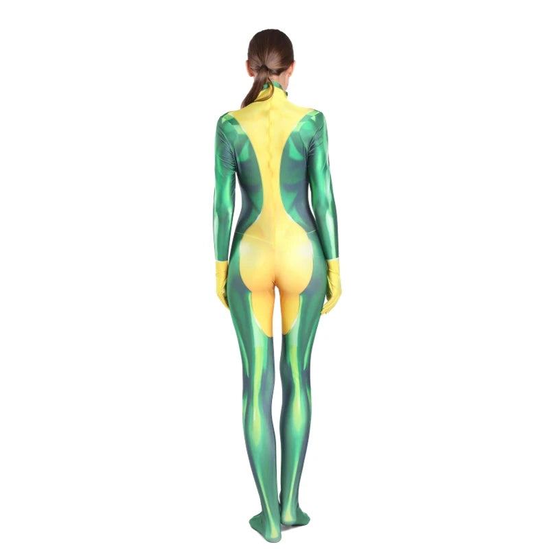 Costume Zentai Femme Voleuse des X-Men en Élasthanne pour Déguisement et Halloween