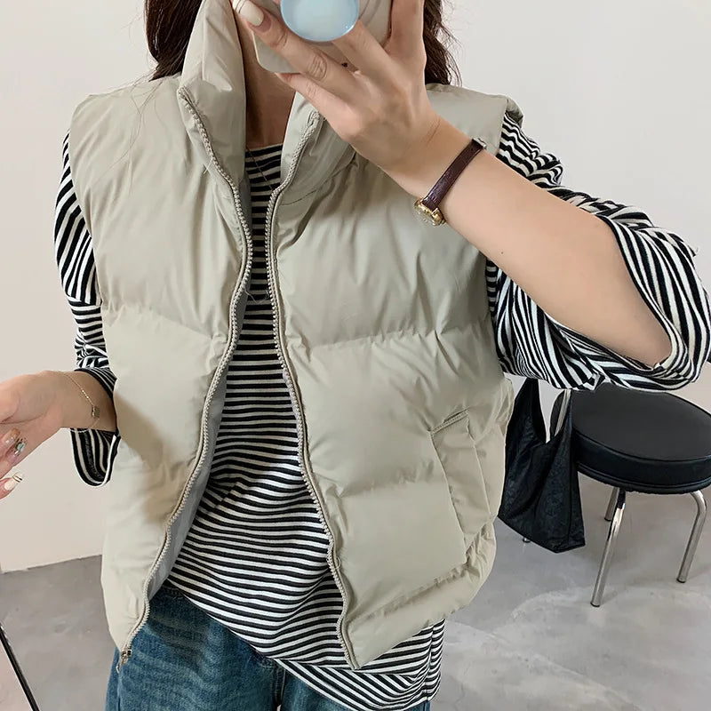 Dara Down Vest | Cropped Boxy, Lightweight Warmth