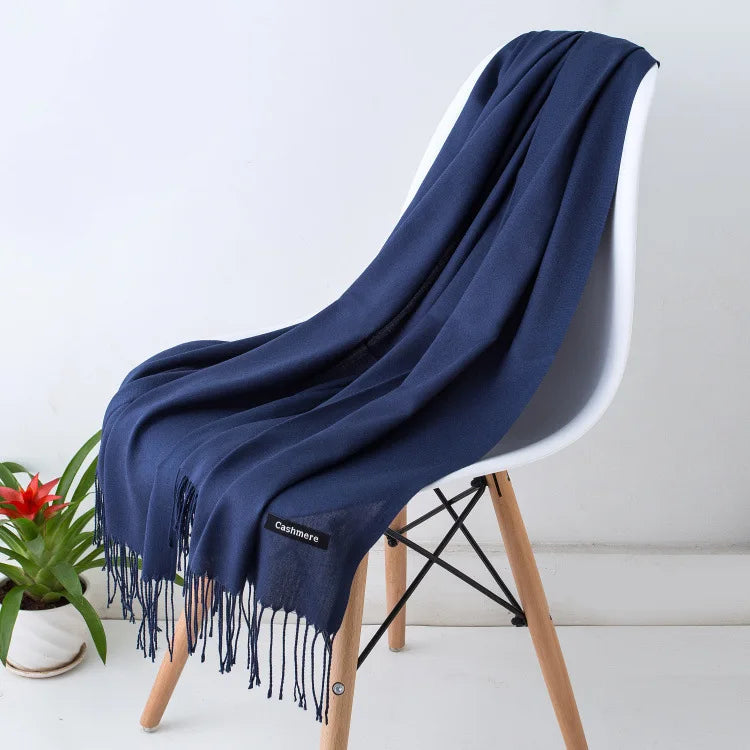 Écharpe Longue en Laine avec Franges pour Femmes – Confort et Élégance pour l'Hiver 37