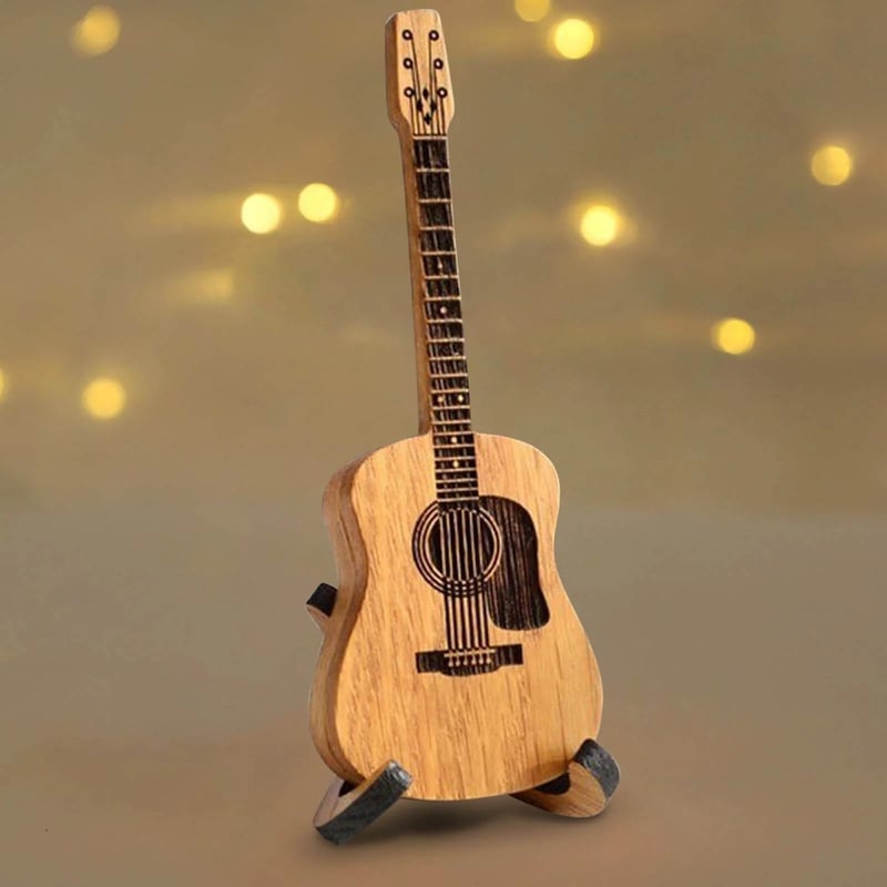 Étui en bois naturel pour médiators – Compact et pratique, capacité jusqu'à 8 médiators, idéal pour musiciens