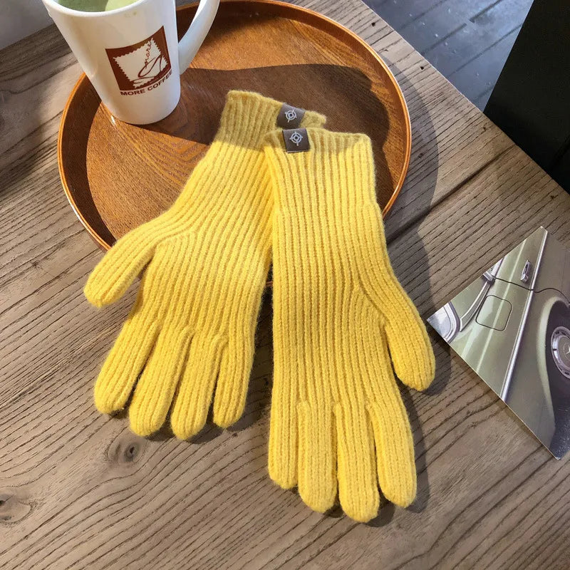 Gants en Coton Mélangé pour Femmes - Design Côtelé et Compatible Écran Tactile 9
