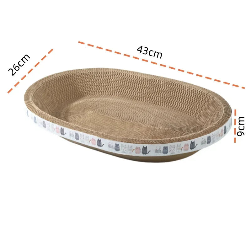 Wavy Scratcher for Cat 43 cm – Durable Toy and Bed Nest in Eco-friendly Paper