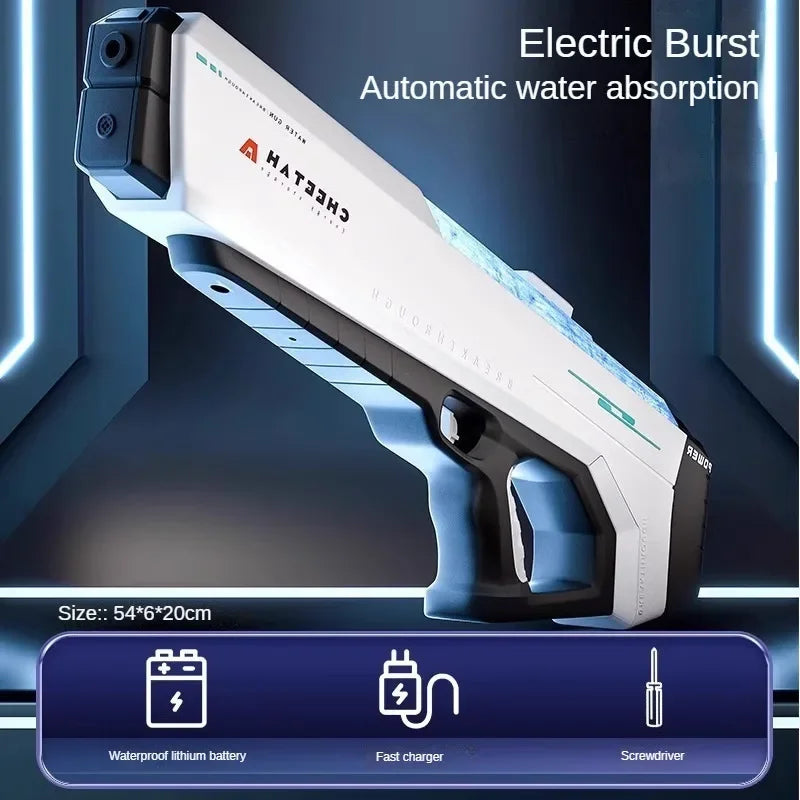 Pistolet à eau électrique haute pression pour enfants – Parfait pour les jeux d'été à la piscine