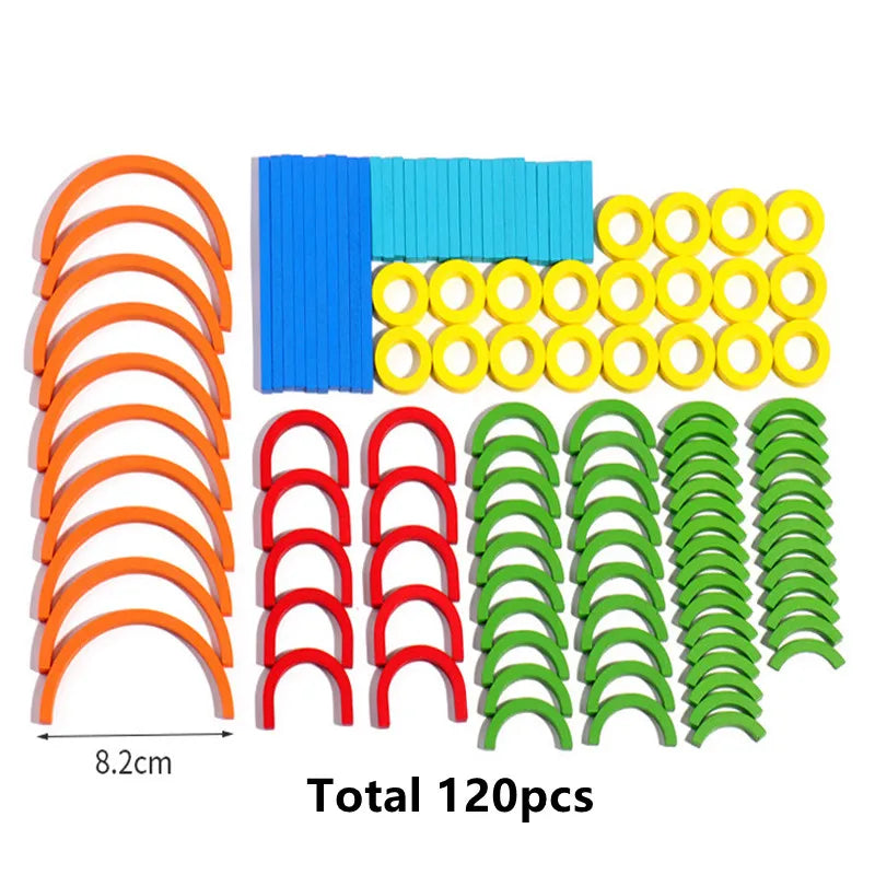 Montessori Wooden Puzzle Game for Children - 180 Educational Pieces, Intellectual Development, Dimensions 23x17x5.3 cm