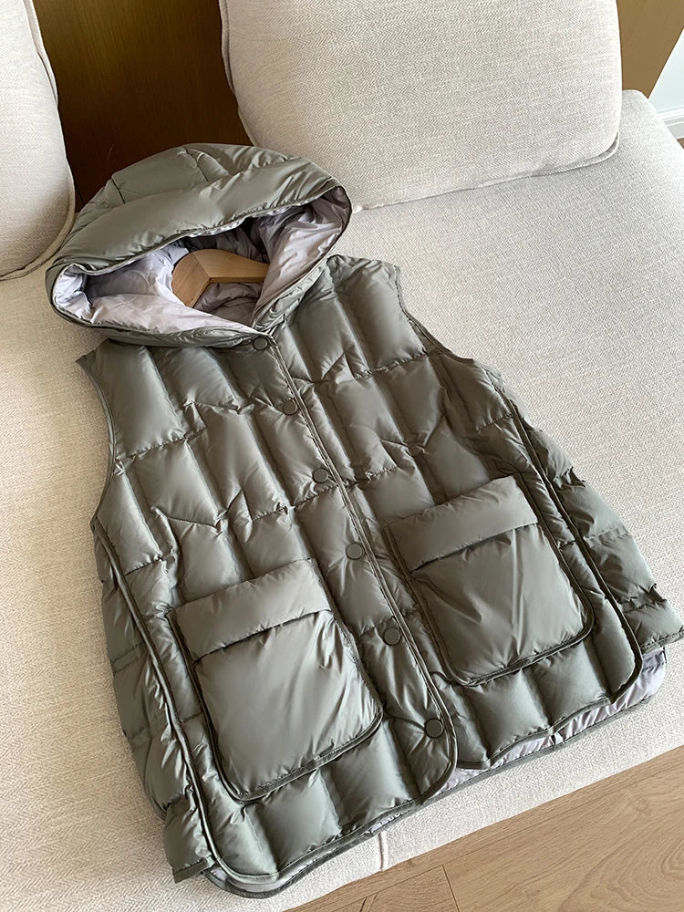 Luna Hooded Vest | Lightweight, Quilted Design
