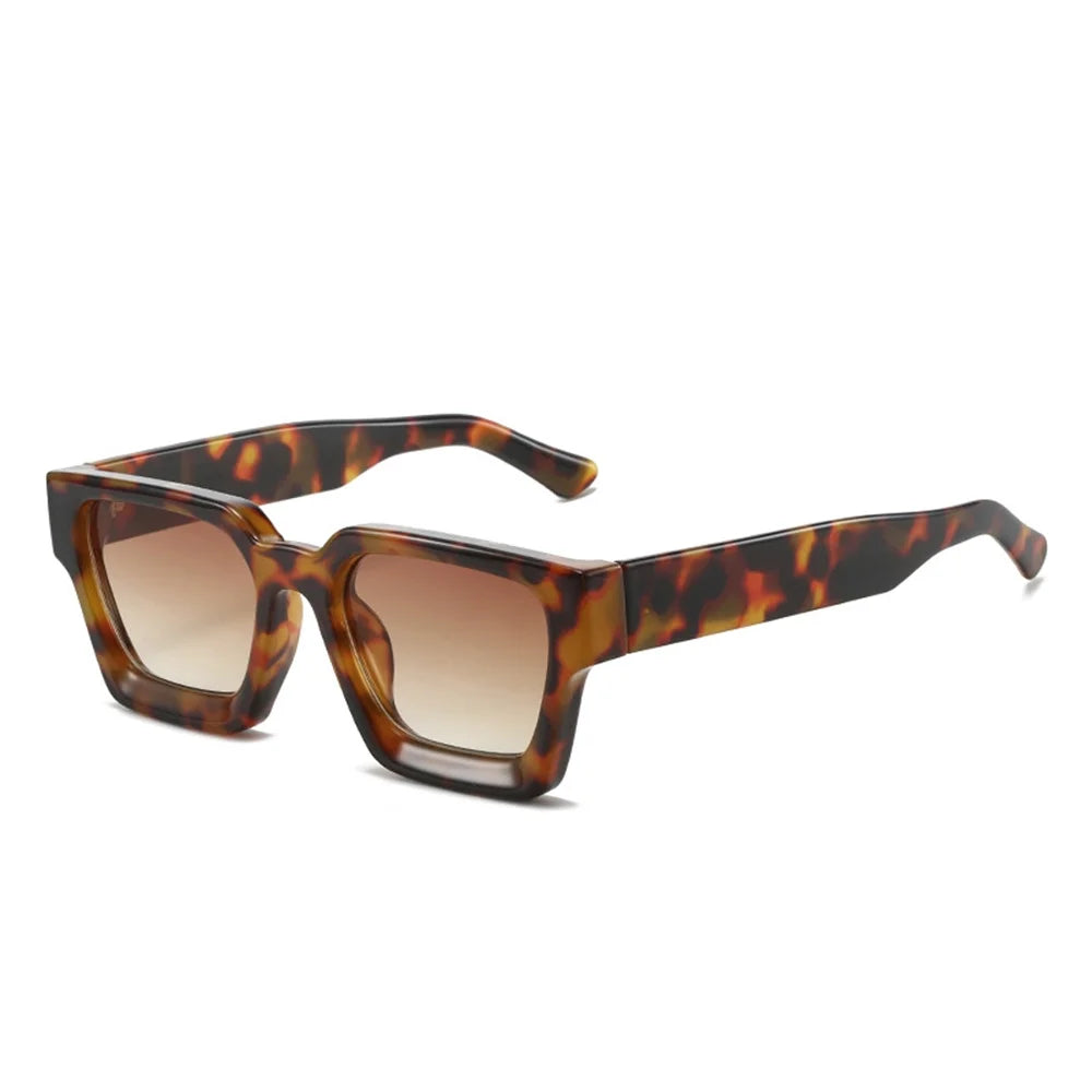 Women's Sunglasses Large Leopard Frame with Clear UV400 Lenses – Elegant and Protective Accessory