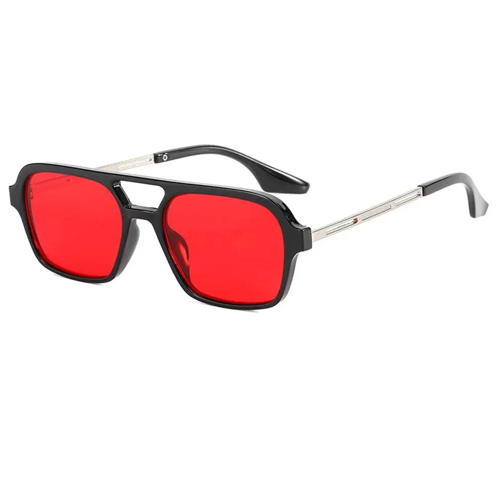 Luxury Rectangular UV400 Sunglasses for Men and Women – Elegant Design and Lightweight Resin Frame
