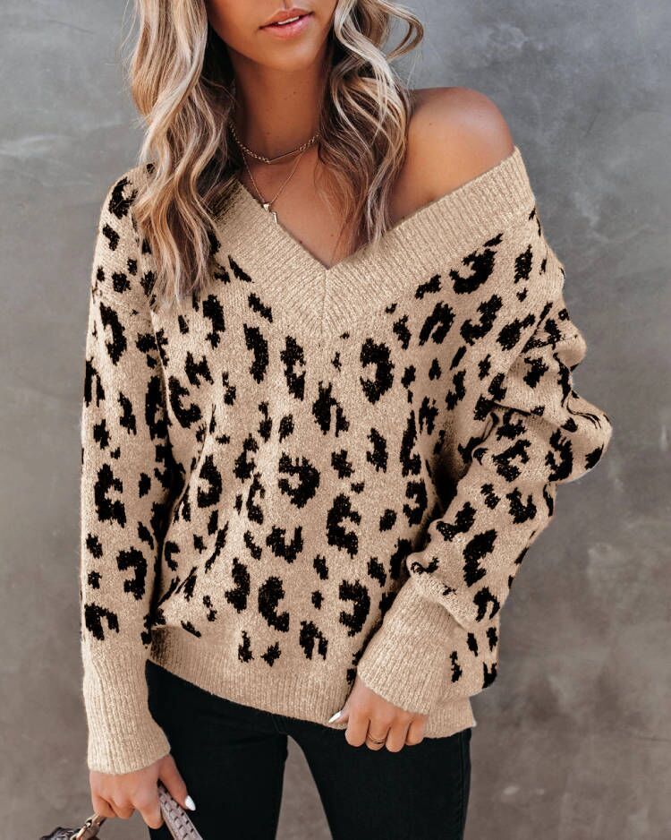 Luxe Vibe Sweater | Leopard Print, Relaxed Fit