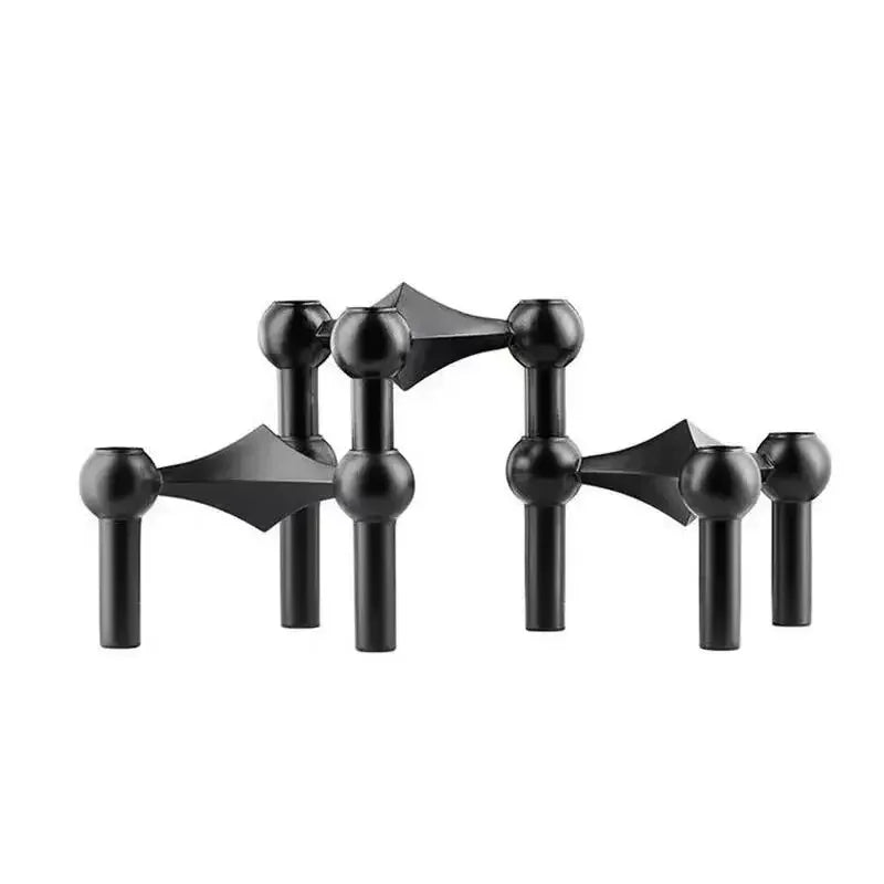 Mira Candlestick Holder | Gold Metal Design for 3 Candles