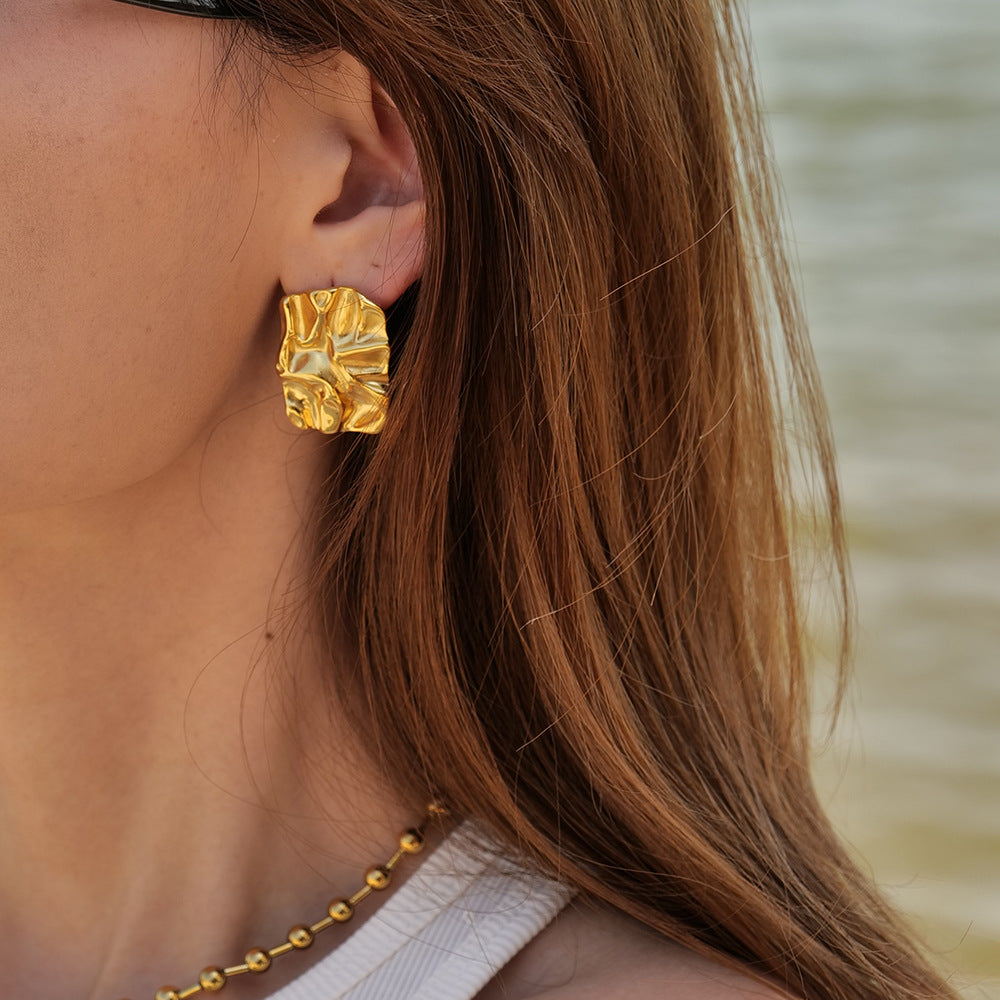 Women's 18K Gold Dangle Earrings One Size Hypoallergenic
