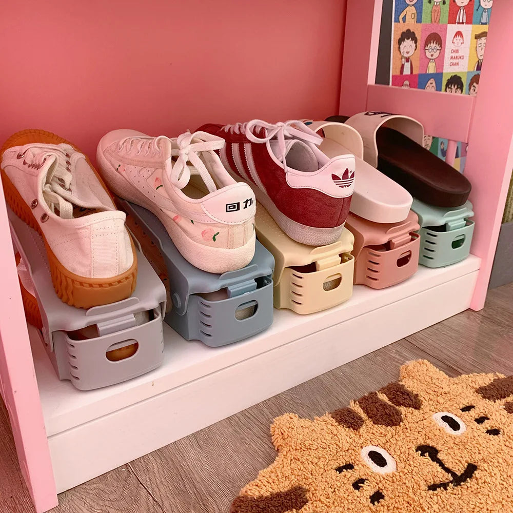 Adjustable Shoe Organizer – Set of 6 Space-Saving Organizers for Closet