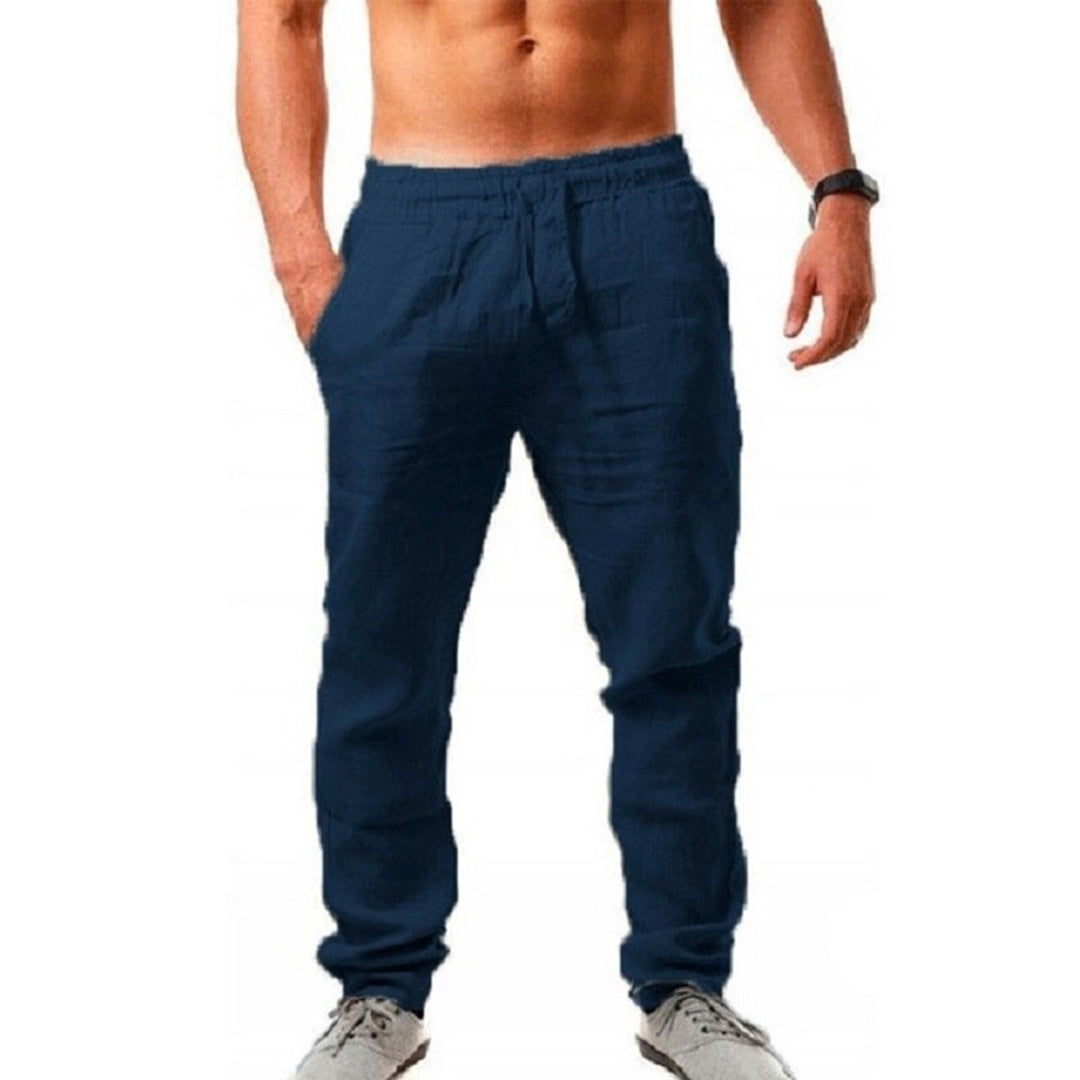Pantalon d'été léger en lin pour homme – Coupe décontractée et aérée dans des tons neutres
