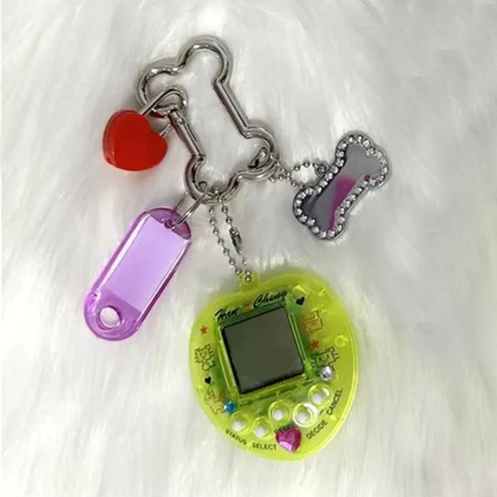 Kawaii Rainbow Game Console Keychain in Zinc Alloy – Unique and Trendy Harajuku Accessory