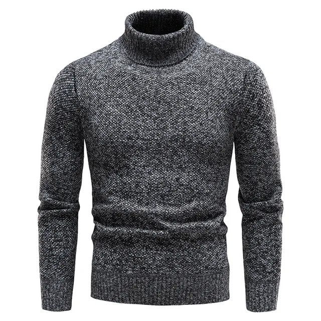 Fitted turtleneck wool sweater for men – Comfort and winter elegance