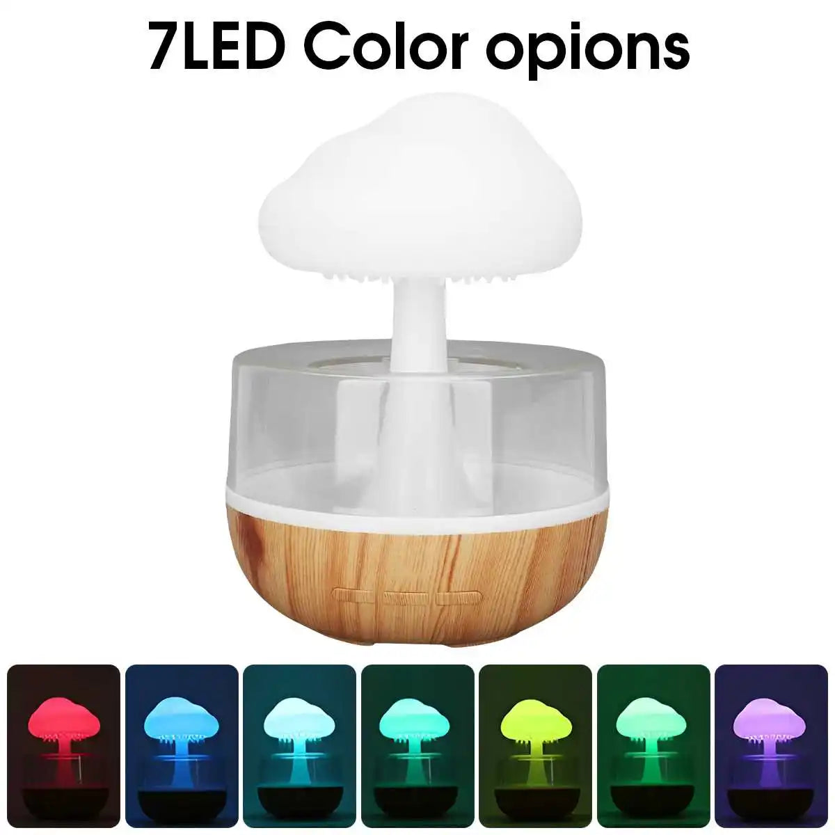 Rain Cloud Humidifier with Colorful Lighting and Aroma Diffuser – 300ml Capacity, 6-Hour Runtime