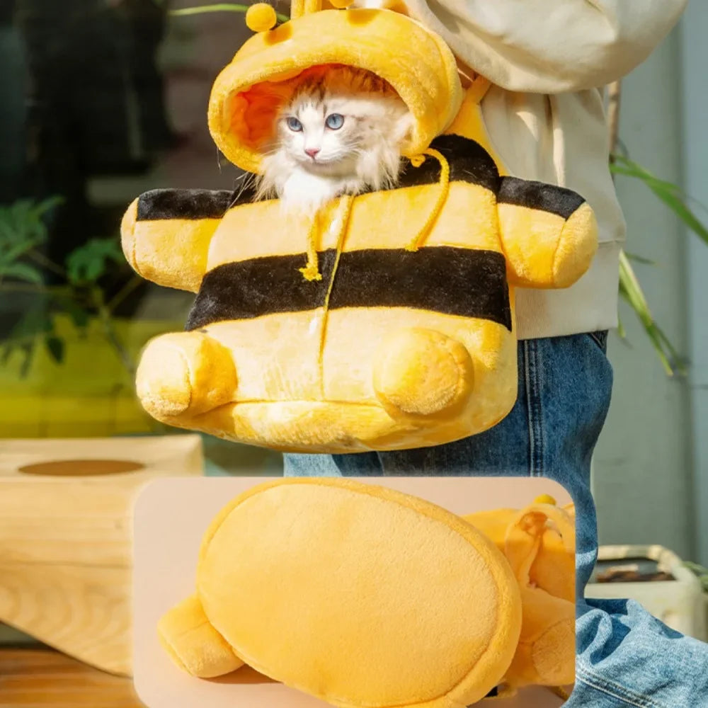Sac de transport doux et chaud pour chats – Accessoire confortable dans la maison des abeilles, idéal pour l'intérieur et l'extérieur