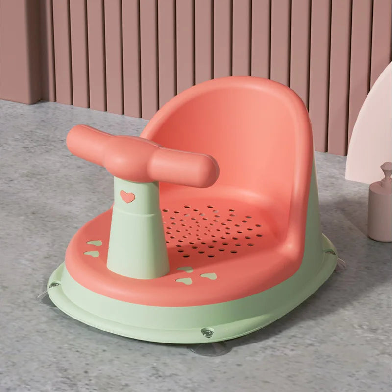 Siège de bain pour bébé ergonomique en ABS, confortable et sûr, design géométrique moderne, léger et pratique