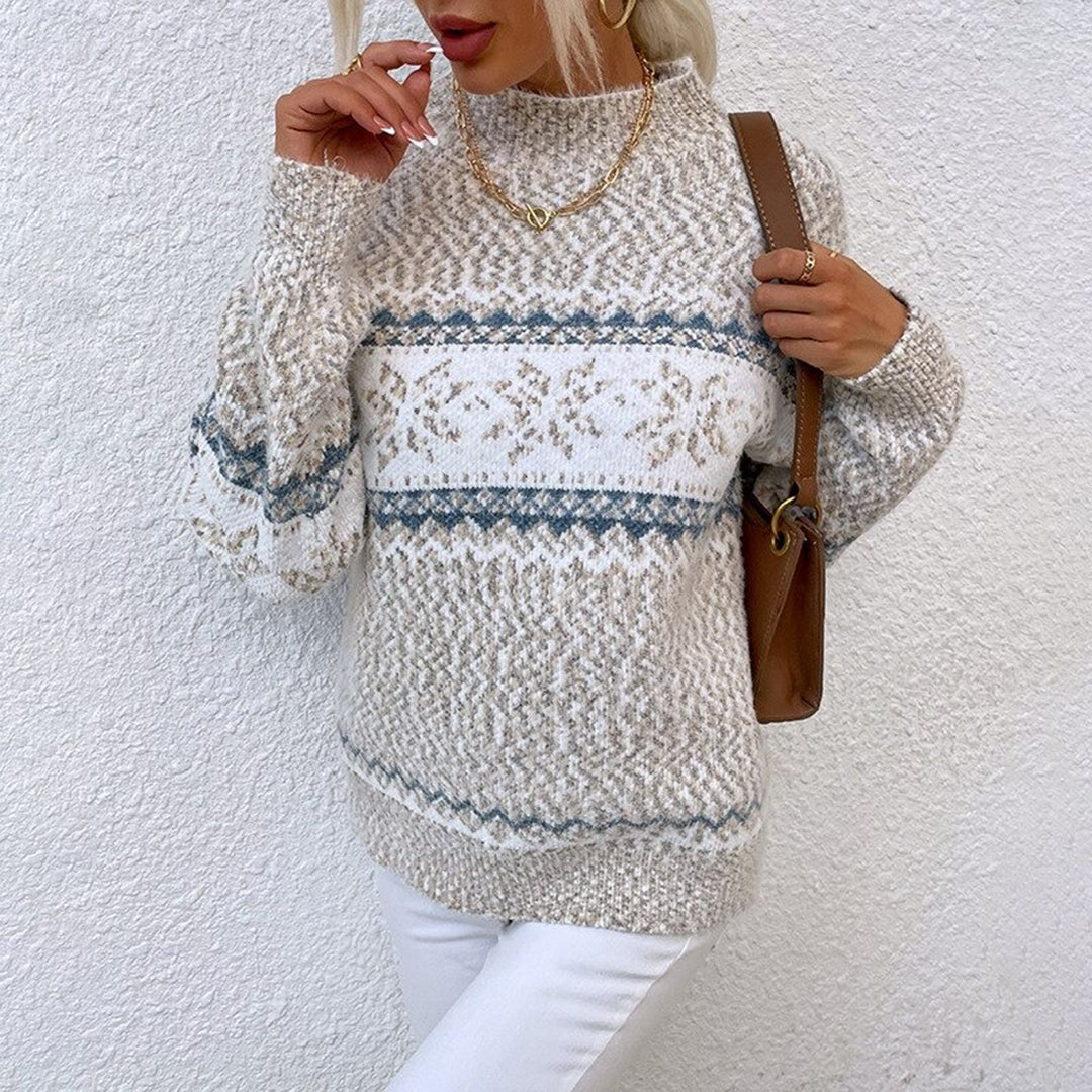 Willa Knit Sweater | Mock Neck, Ribbed Design