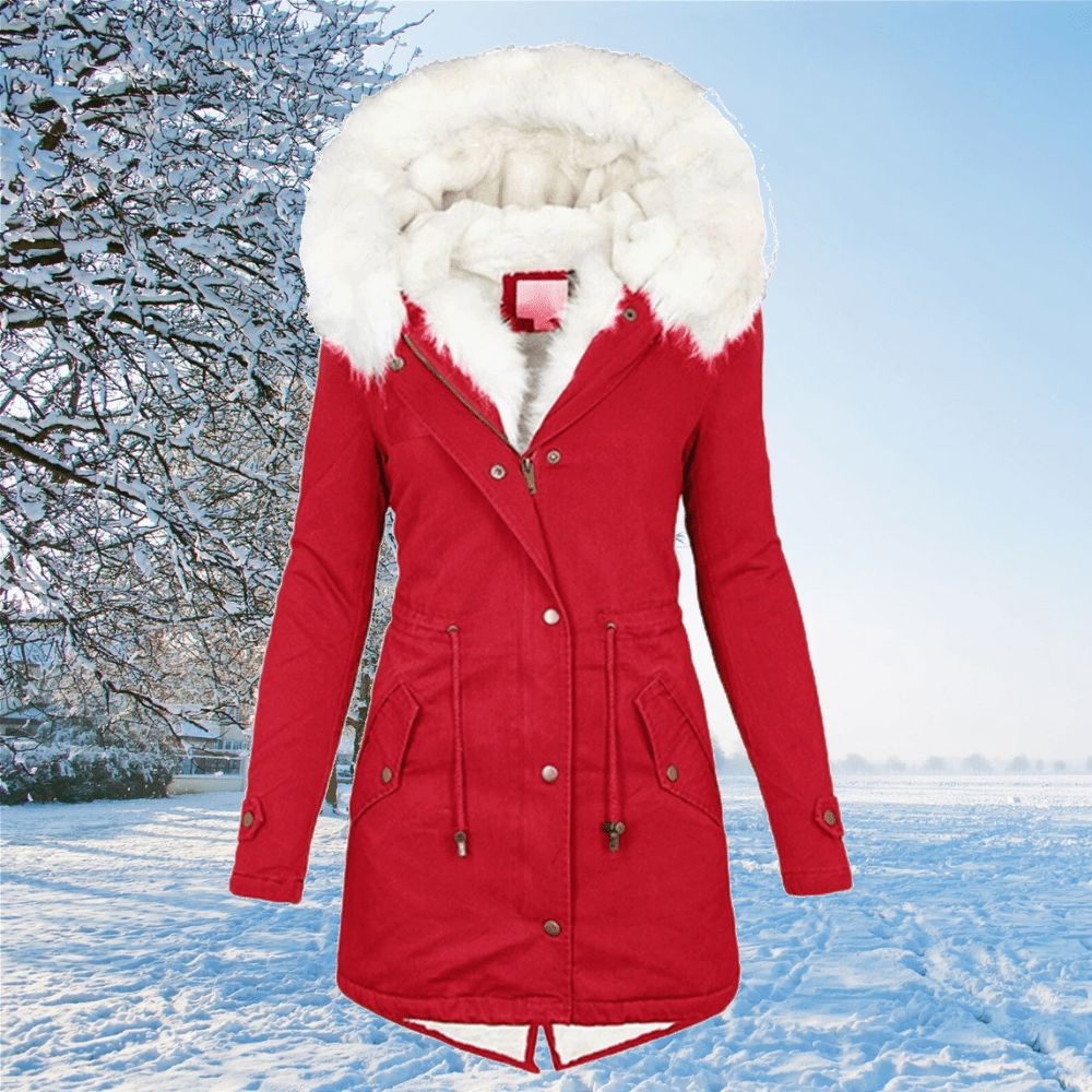 Wina Women's Parka | Mid-Thigh, Faux Fur Lined Winter Jacket