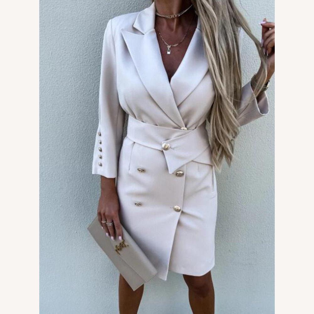 Robe-blazer élégante pour femme – Coupe flatteuse, design polyvalent, tissu doux, disponible en S, M, L, XL
