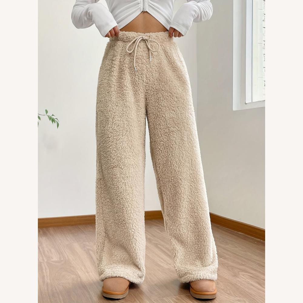 Variant image for Pantalon Fluide Femme Noir Taille M Polaire Doux-3