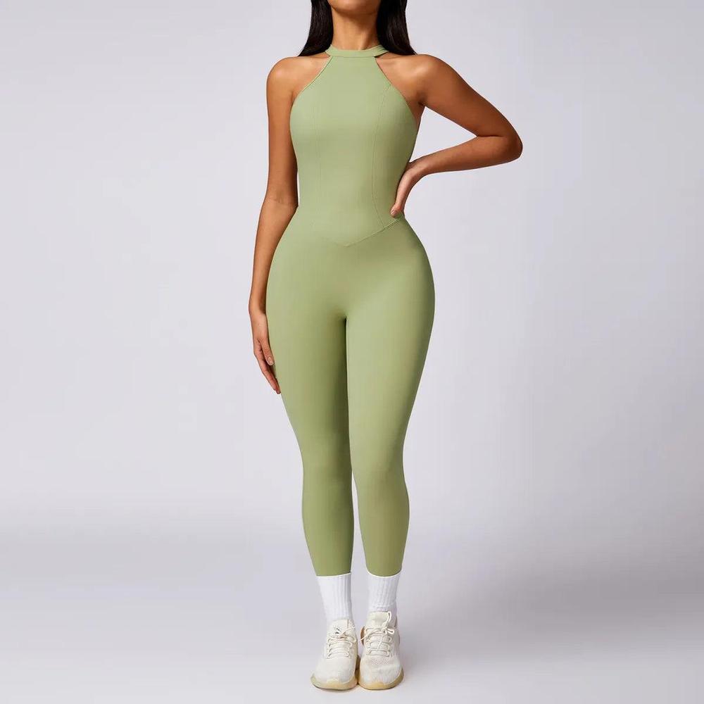Women's Sculpting Seamless Sports Jumpsuit – Breathable and Stretchy Fabric, High Neck, Ideal for Yoga and Training