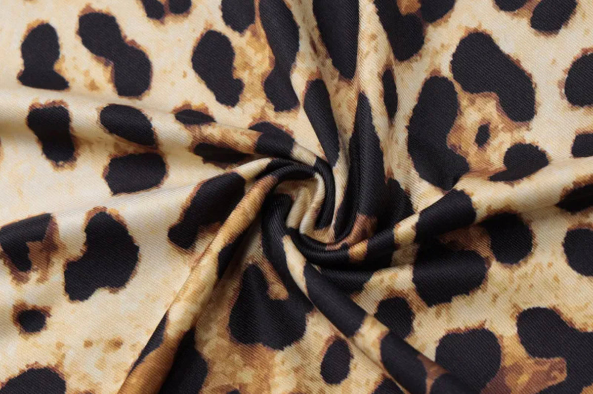 Long Dress Women Leopard Print - Elegant Summer Maxi Dress Sleeveless V-Neck, Slim Fit, Polyester
