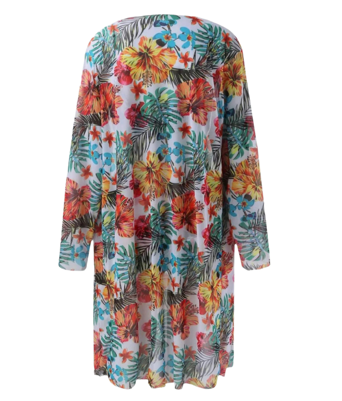 Maillot de bain tropical découpé pour femme – Ensemble bohème 3 pièces, tissu satin, col en V, longueur maxi