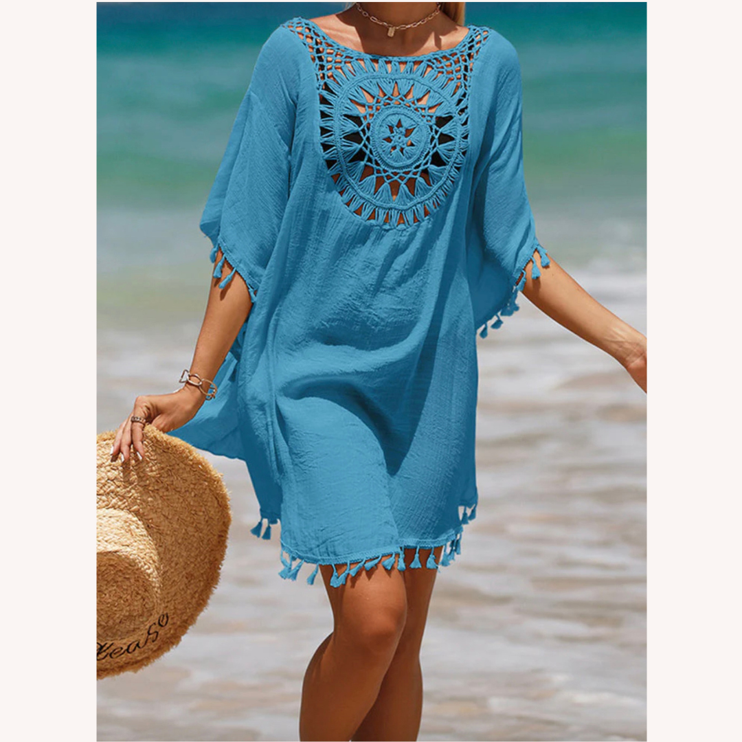 Tunique de plage en crochet pour femmes – Style bohème, coupe ample, tissu doux et respirant