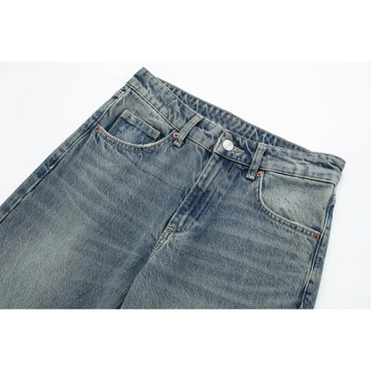 Jean pour femme taille haute bleu clair taille M denim extensible