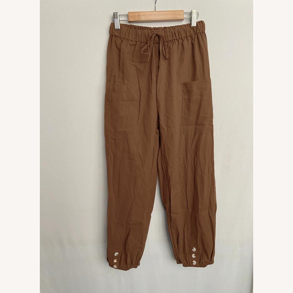 Pantalon fluide pour femme en coton et lin – Confort décontracté, coupe légère, plusieurs tailles et couleurs disponibles