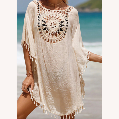 Tunique de plage en crochet pour femmes – Style bohème, coupe ample, tissu doux et respirant