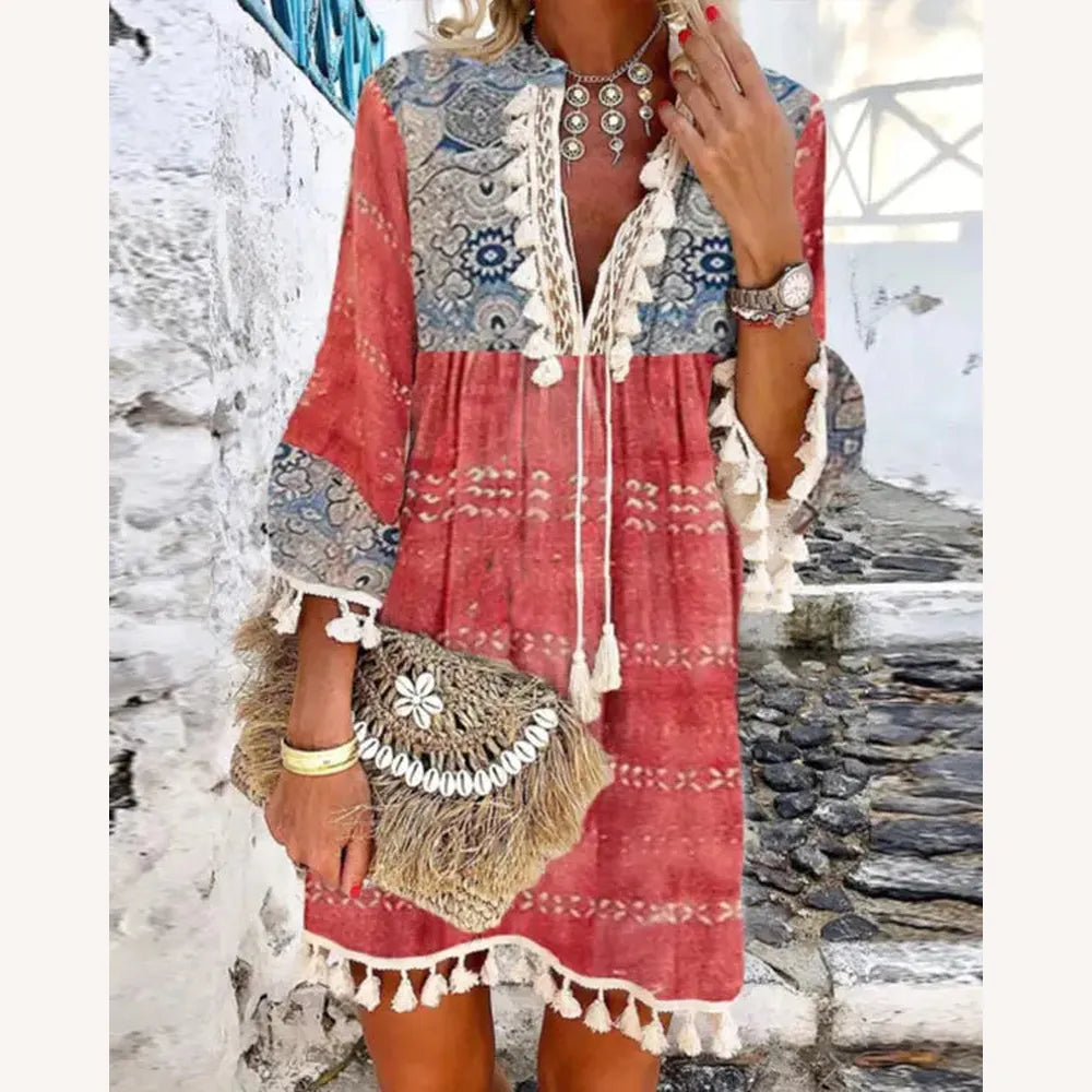 Robe longue d'été élégante pour femme avec détails brodés et coupe fluide – Élégance estivale