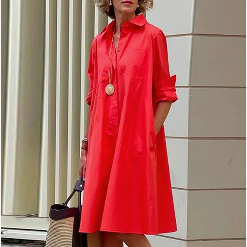 Chemise en jean unie pour femme de haute qualité – Élégance, confort et coupe flatteuse