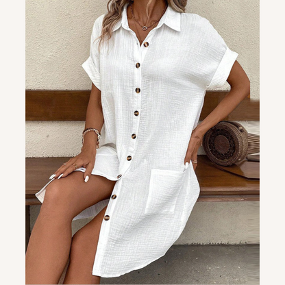 Robe longue élégante d'été pour femme en coton léger avec bretelles réglables - Idéale pour l'été