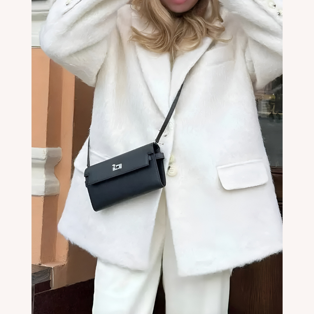 Veste blazer pour femme en polyester à fausse fourrure