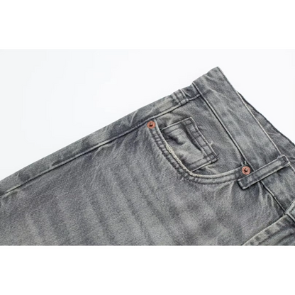 Jean taille haute pour femme gris taille M denim extensible